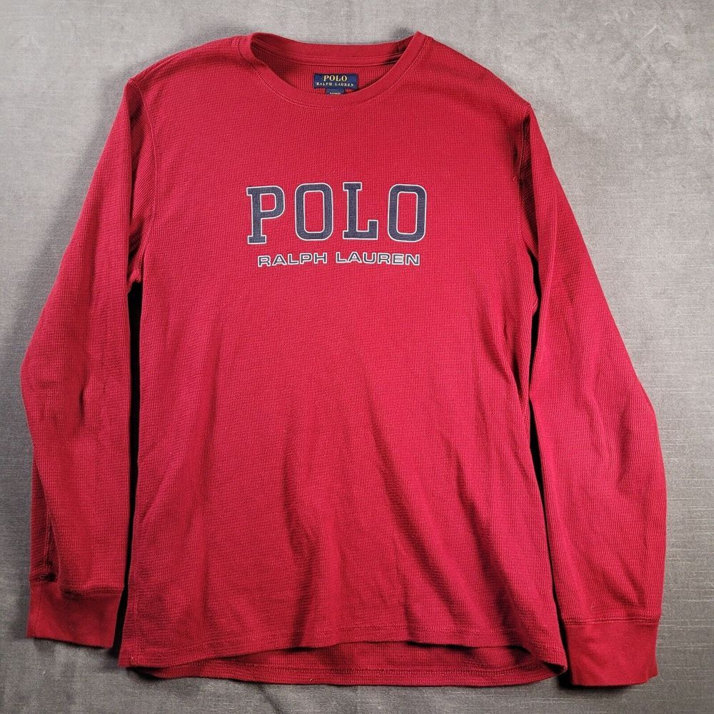 Polo Ralph Lauren Sleepwear Long Sleeve Logo Red Mens Size Large